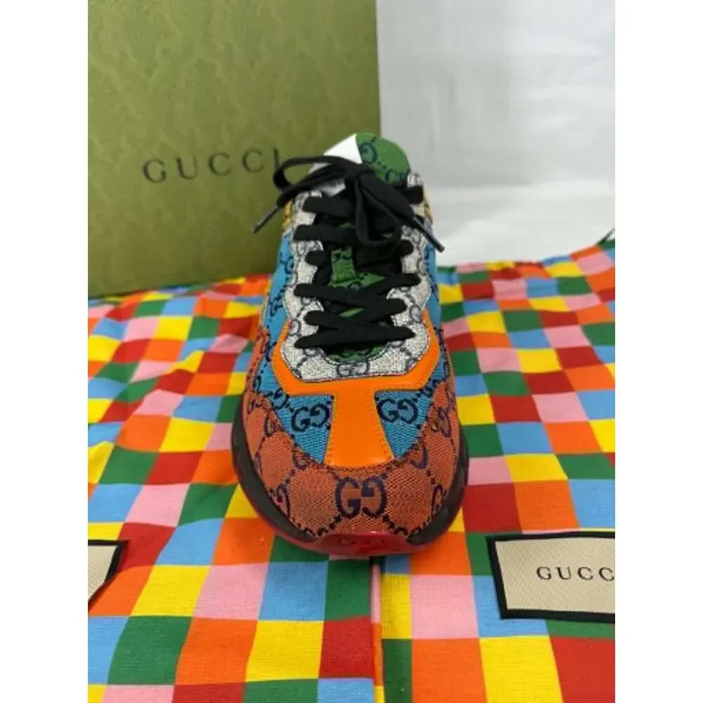 Gucci Rhyton GG Supreme Multicolor Sneakers US Size 8.5 SPB-TS 340691